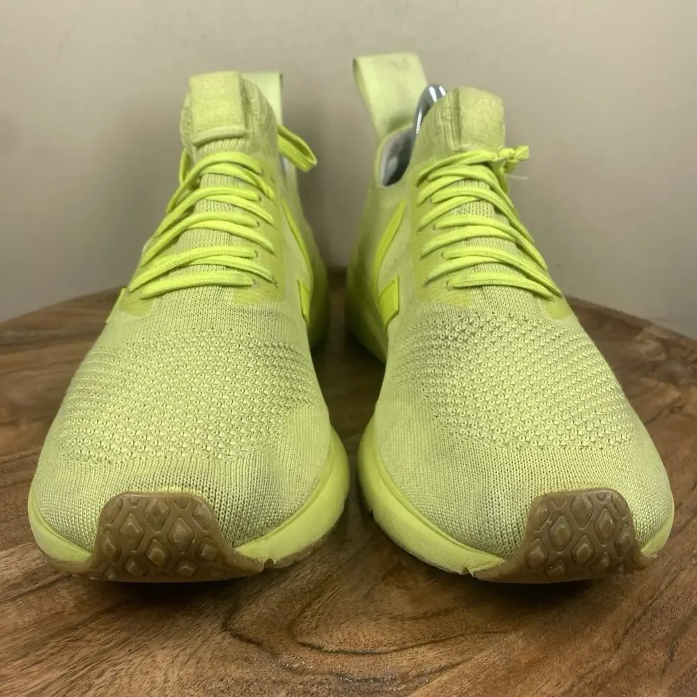 Veja Runner V2 Full Acid Yellow Womens Neon Green Yellow Size 9 Running Shoes